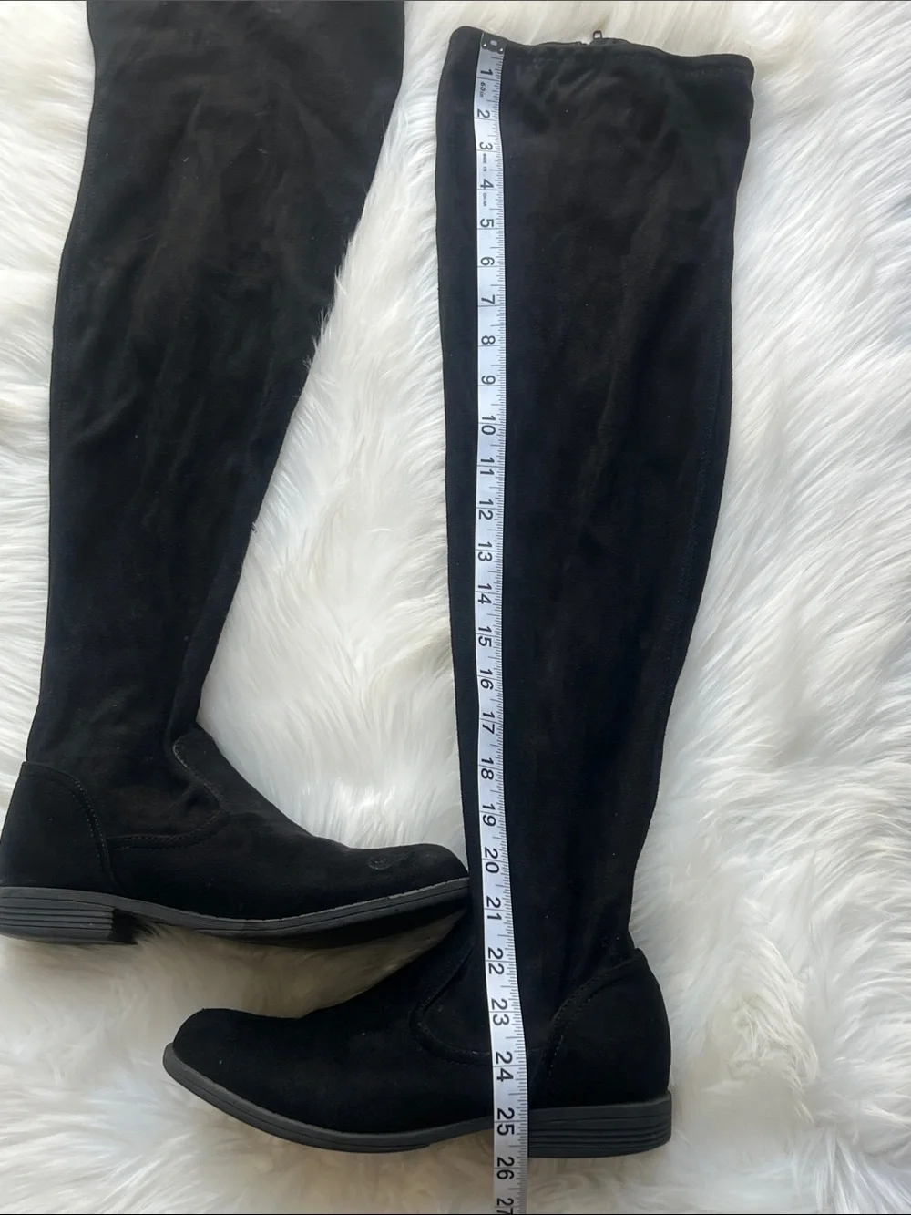 Bamboo Classic Black Over-the-Knee Women's Suede Boots